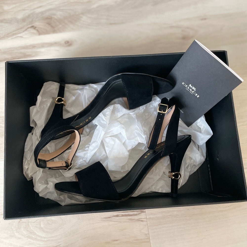 Coach Black Suede Heels - Picture 5 of 5